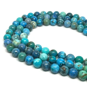 Chrysocolla 10mm Smooth Round Beads 38cm Strand HK