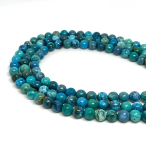 Chrysocolla 8mm Smooth Round Beads 38cm Strand HK
