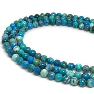 Chrysocolla 8mm Smooth Round Beads 38cm Strand HK