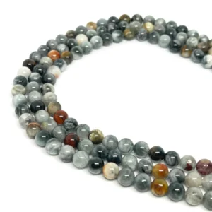 Multi Eagle Eye 6mm Smooth Round Beads 38cm Strand HK