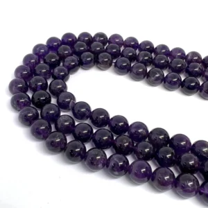 Amethyst 10mm Smooth Rounds 38cm Strand HK