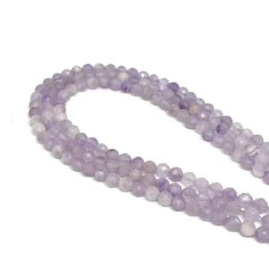 Lavender Amethyst 4mm Faceted Rounds 38cm Strand HK
