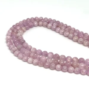 Kunzite 6mm Smooth Rounds 38cm Strand HK