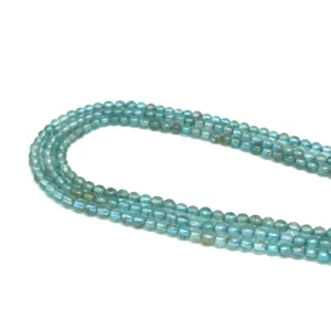Apatite 3.5mm Smooth Rounds 38cm Strand HK