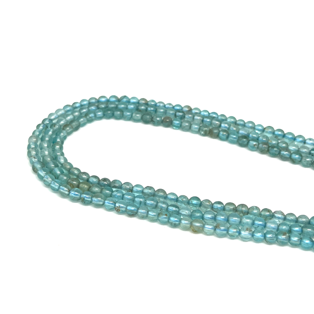 Apatite 3.5mm Smooth Rounds 38cm Strand HK