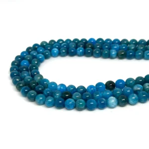 Neon Apatite 6mm Smooth Rounds 38cm Strand HK