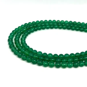 Green Onyx (Dyed) 6mm Smooth Rounds 38cm Strand HK