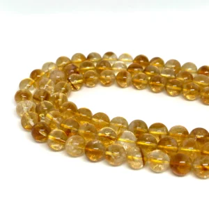 Citrine 10mm Smooth Rounds 38cm Strand HK