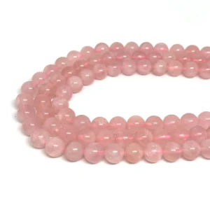 Rose Quartz 10mm Smooth Rounds 38cm Strand HK