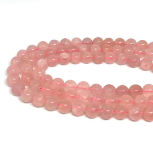 Rose Quartz 6mm Smooth Rounds 38cm Strand HK
