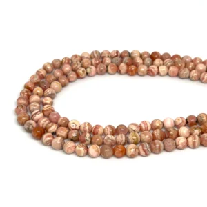 Rhrodochrosite 6mm Smooth Rounds 38cm Strand HK