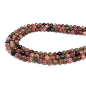 Multi Tourmaline 6mm Smooth Rounds 38cm Strand HK