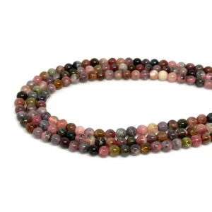 Multi Tourmaline 4mm Smooth Rounds 38cm Strand HK