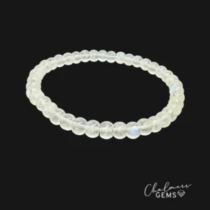 Rainbow Moonstone 4 x 5mm Smooth Rondelle Stretchy Bracelet Approx 42 Beads