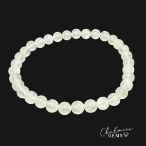 Rainbow Moonstone 6mm Smooth Round Stretchy Bracelet Approx 22 Beads