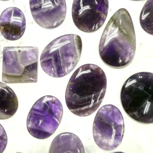Chevron Amethyst Mixed Shape Drilled Pendant 1pc HK