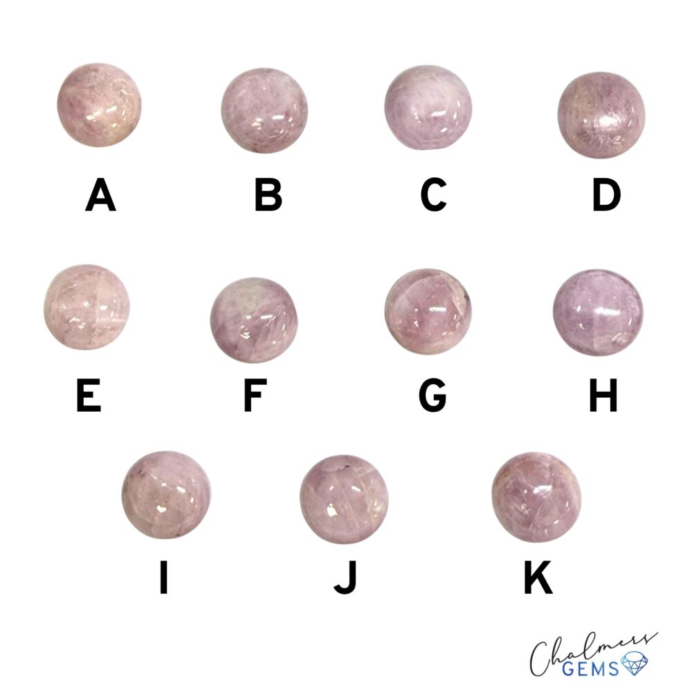 Kunzite Calibrated 14mm Round Cabochons - Select Your Own - Image 2