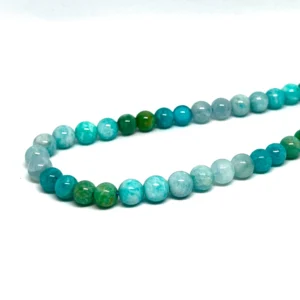 Premium Amazonite Shaded 6mm Smooth Round Beads 38cm Strand HK