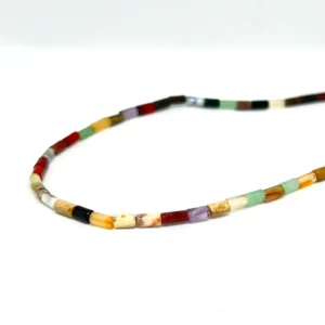 Mixed Gemstone Tube 5x3mm Beads 38cm Strand HK