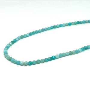 Amazonite 3mm Micro Faceted Round Beads 38cm Strand HK