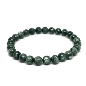 Serephanite 7-8mm Round Beads Stretchy Bracelet 24 Beads HK