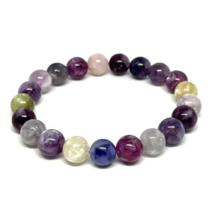 Multi Mica 9-10mm Bead Stretchy Bracelet Approx 20 Beads HK
