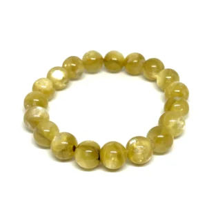 Golden Mica 9-10mm Bead Stretchy Bracelet Approx 19 Beads HK