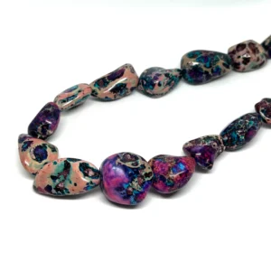 Impression Jasper Purple (Constructed & Dyed) 20-30mm Chunky Nugget Beads 38cm Strand HK