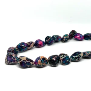 Impression Jasper Purple (Constructed & Dyed) 15- 25mm Medium Nugget Beads 38cm Strand HK