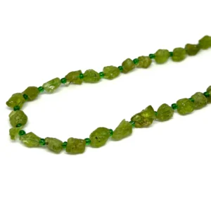 Peridot 7mm Rough Nuggets Approx 40pcs per Strand HK