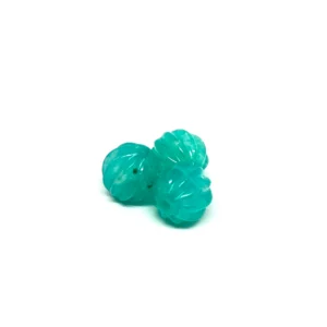 Premium Amazonite (Peru) 10mm Carved Focal Beads 3pc Pack HK