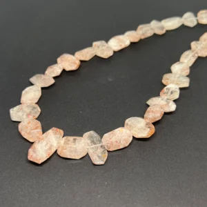 Unusual Sunstone Geometric Beads 14-27mm 38cm Strand HK