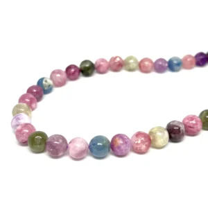 Multi Mica 8mm Smooth Round Beads 38cm Strand HK