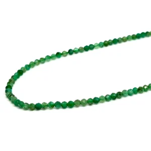 Emerald 2mm Micro Faceted Round Beads 38cm Strand HK