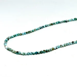 Larimar 2mm Micro Faceted Round Beads 38cm Strand HK