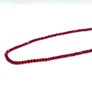 Red Garnet 2mm Micro Faceted Round Beads 38cm Strand HK
