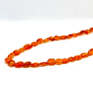 Carnelian 8x6mm Nugget Beads 38cm Strand HK