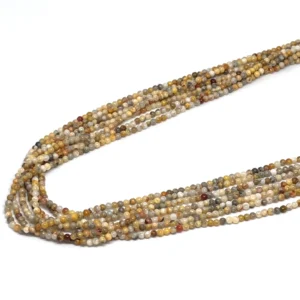 Crazy Lace Agate 2mm Smooth Round Beads 38cm Strand HK