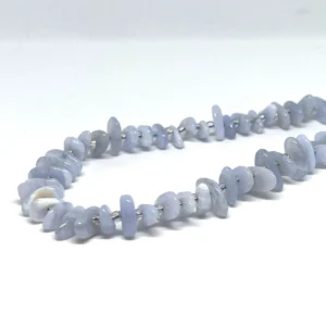 Blue Lace Agate Approx 11 x 6 x 2mm Slice Beads 38cm Strand HK