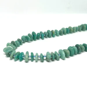 Amazonite Approx 11 x 6 x 2mm Slice Beads 38cm Strand HK
