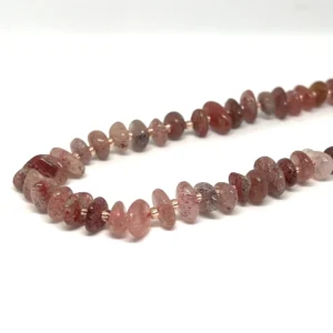 Strawberry Quartz Approx 11 x 6 x 2mm Slice Beads 38cm Strand HK