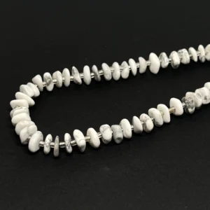 Howlite Approx 11 x 6 x 2mm Slice Beads 38cm Strand HK