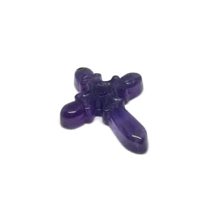 Amethyst 47 x 37mm Carved Cross Pendant 1pc HK