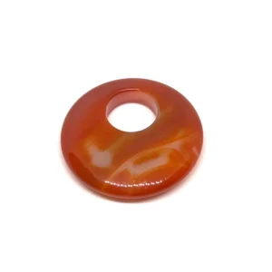 Carnelian 40mm Circle with Large Hole 1pc HK