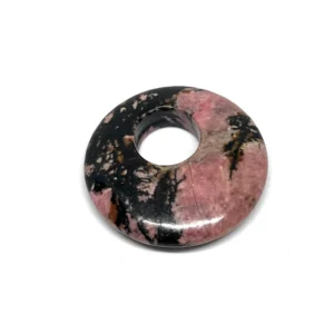 Rhodonite 40mm Circle with Large Hole 1pc HK
