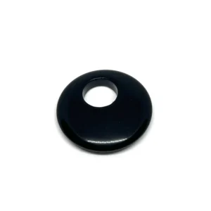 Black Obsidian 40mm Circle with Large Hole 1pc HK