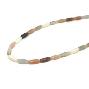 Multi Moonstone 10 x 4mm Rice Beads 38cm Strand HK