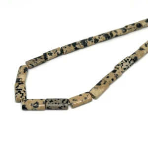 Dalmation Jasper 16 x 8mm Squashed Oval 38cm Strand HK