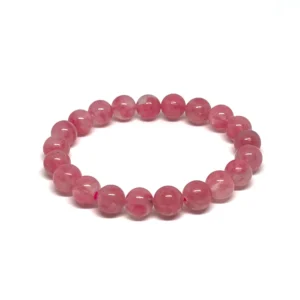 Rhodonite 8mm Round Beads Stretchy Bracelet 22 Beads HK