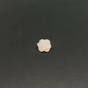 Rose Quartz 15mm Carved Flower Bead 1pc HK